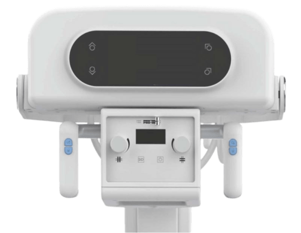 Imagen del sistema de radiografía móvil Mobile Spectra, destacando su diseño compacto, generador de alta frecuencia de 50 kW y capacidad de ofrecer imágenes radiológicas precisas en entornos clínicos como UCIs y salas de emergencia.