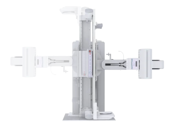 Telecomandado PLD9600B: Sistema de rayos X y fluoroscopia con mesa basculante y detectores digitales, optimizado para diagnósticos médicos precisos y de alta calidad